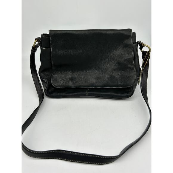 Fossil Vintage Classic 25082 Black Leather Mini Crossbody Purse Bag - Picture 1 of 8
